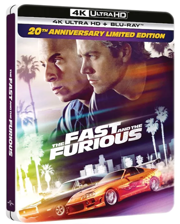 The Fast & The Furious - 20th Anniversary Steelbook 4K Ultra HD + Blu-ray